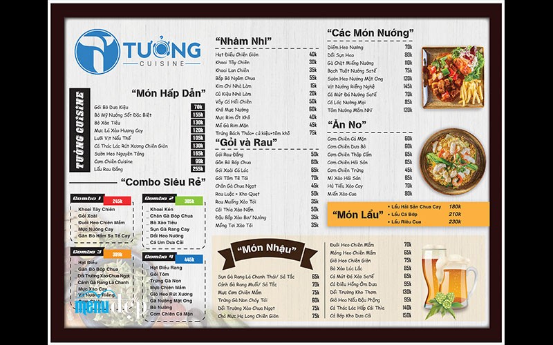 Thiết kế Menu Chuyên nghiệp