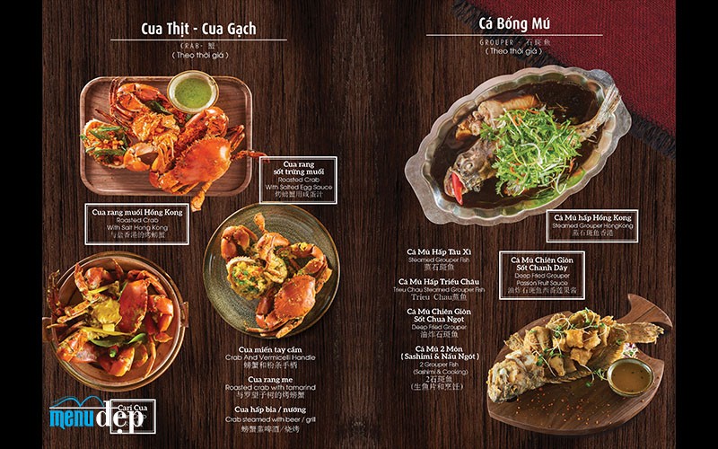 Thiết kế menu món Việt