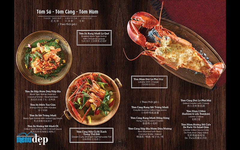 Thiết kế menu chuyên nghiệp làm nổi bậc món ăn