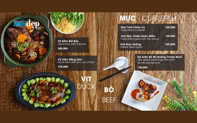 Thiết kế menu đẹp khách gọi món nhiều hơn