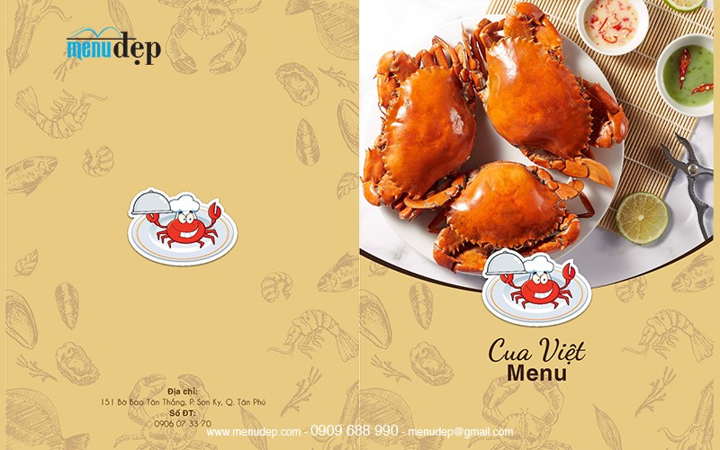 Thiết kế menu món Á