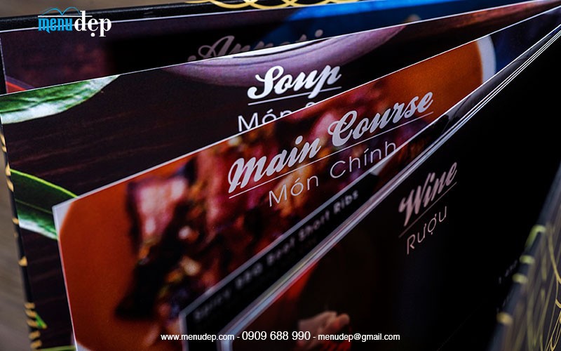 In menu chất lượng cao