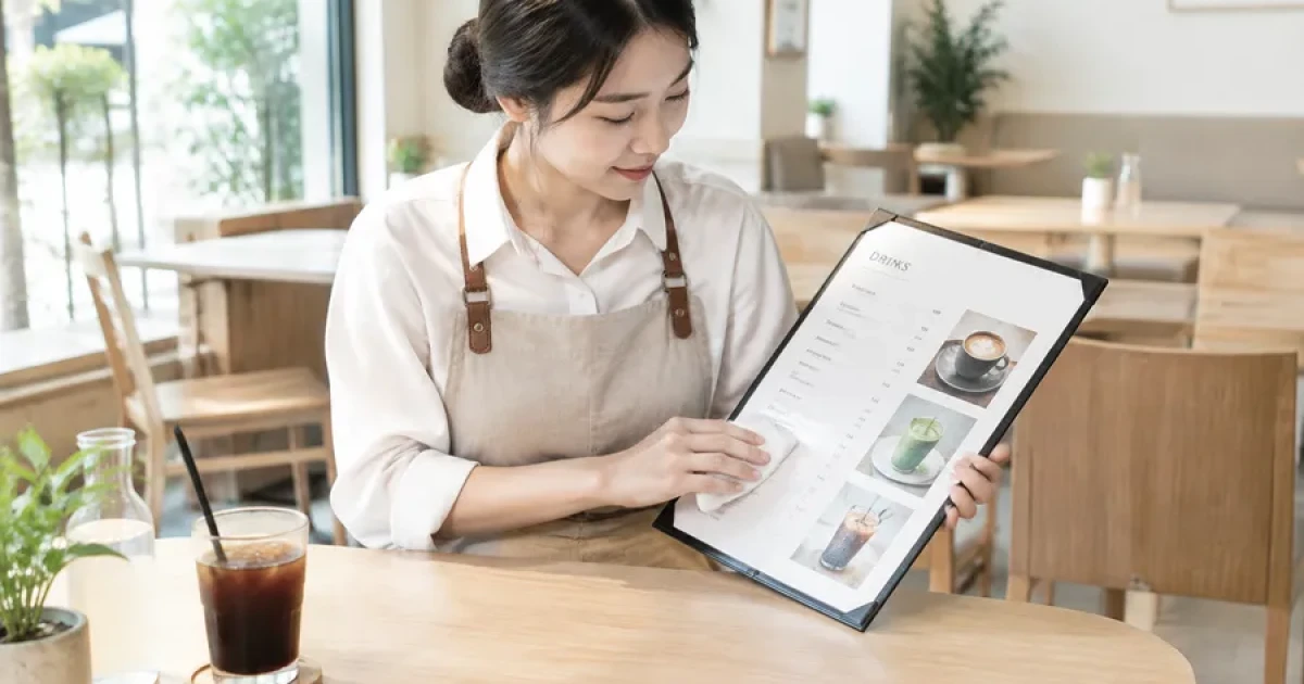 Menu chống nước cho quán: bền đẹp, dễ vệ sinh