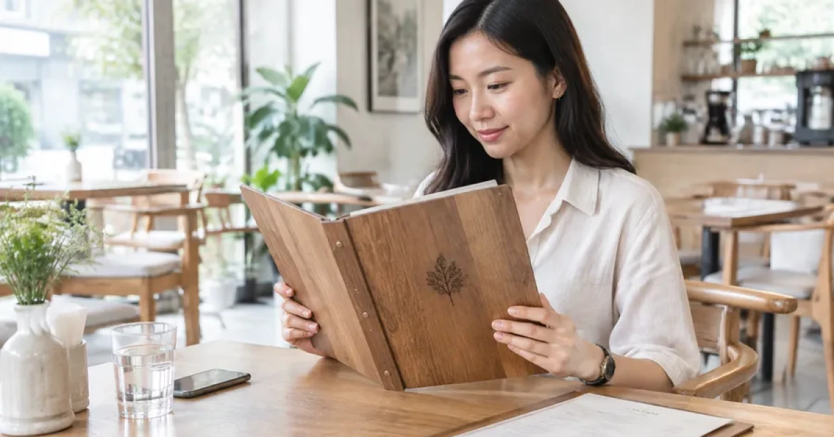 Menu bìa gỗ cho nhà hàng, quán cà phê đẹp và bền