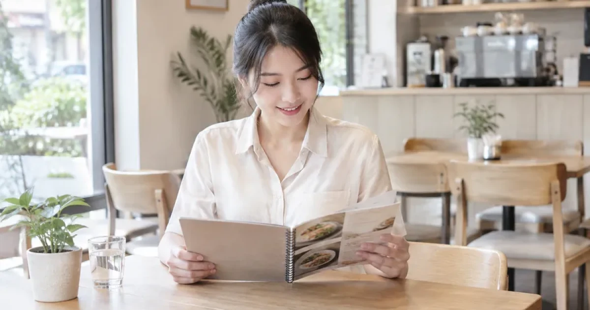 Menu gáy bấm kim: Giải pháp gọn đẹp cho quán nhỏ