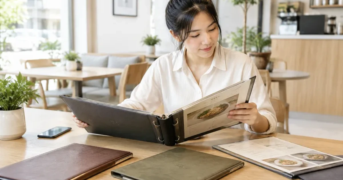 Menu bìa còng: Cách chọn, thiết kế và in đẹp, bền
