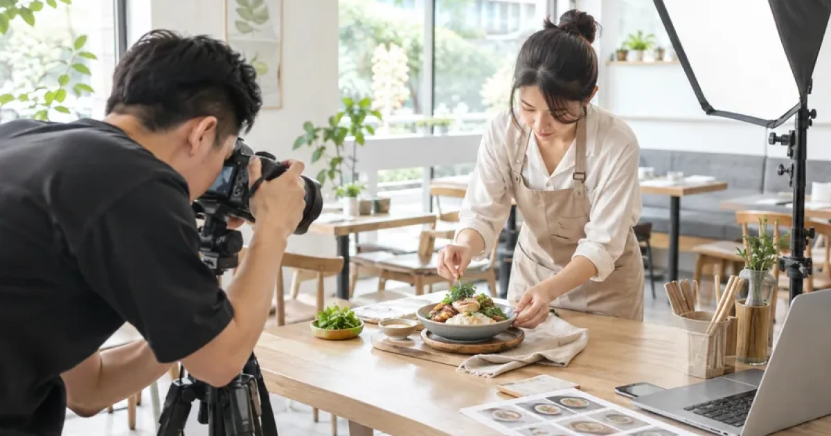 Hậu trường chụp hình món ăn: Quy trình tạo ảnh đẹp