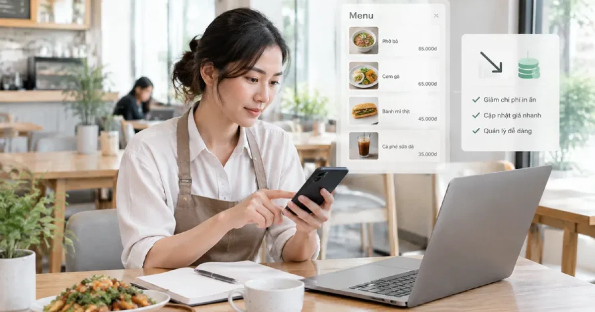 Menu Online có giúp quán giảm chi phí khi giá món đổi?