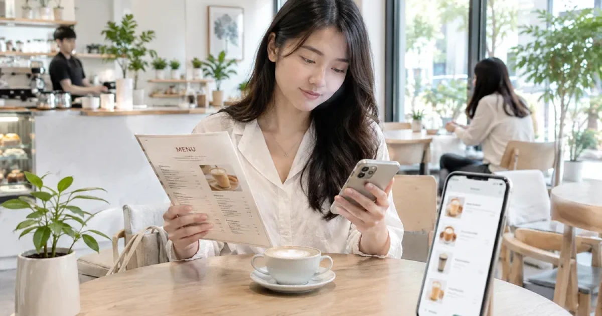 Quán cà phê có nên dùng menu giấy và menu online không?