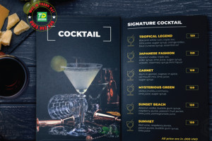 Các mẫu menu nhựa PVC đẹp hiện nay