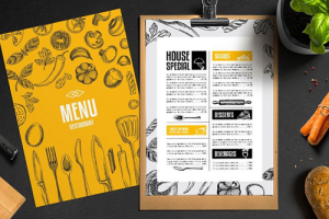 In menu nhà hàng: tạo ấn tượng với khách hàng