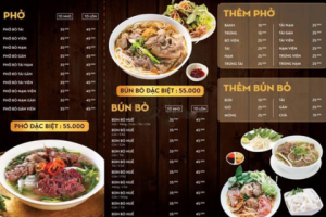Bí Quyết Thiết Kế Menu Quán Phở Thu Hút Khách Hàng