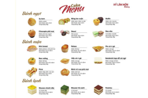 Hướng Dẫn Thiết Kế Menu Tiệm Bánh Đẹp, Chuyên Nghiệp