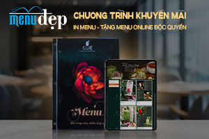 Chương trình khuyến mãi In Menu – Tặng Menu Online độc quyền tại Menu Đẹp