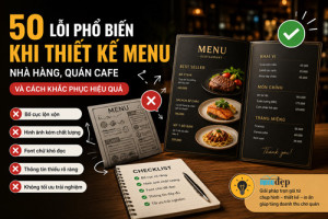 50 Lỗi Phổ Biến Khi Thiết Kế Menu Nhà Hàng, Quán Cafe Và Cách Khắc Phục Hiệu Quả