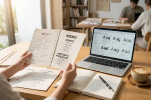 Font chữ menu nào phù hợp để nhìn đẹp và dễ đọc?