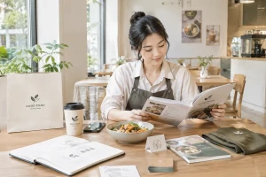 Bộ nhận diện thương hiệu quán ăn gồm những gì?