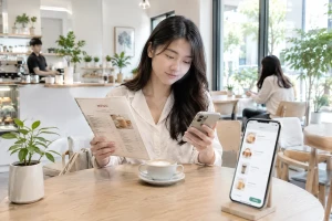 Quán cà phê có nên dùng menu giấy và menu online không?
