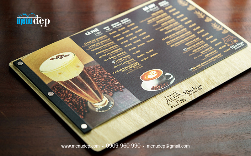 Menu Bìa gỗ