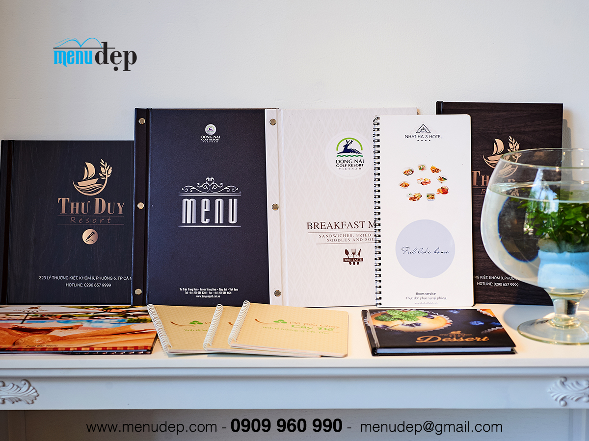 Menu nhà hàng có nhiều kiểu